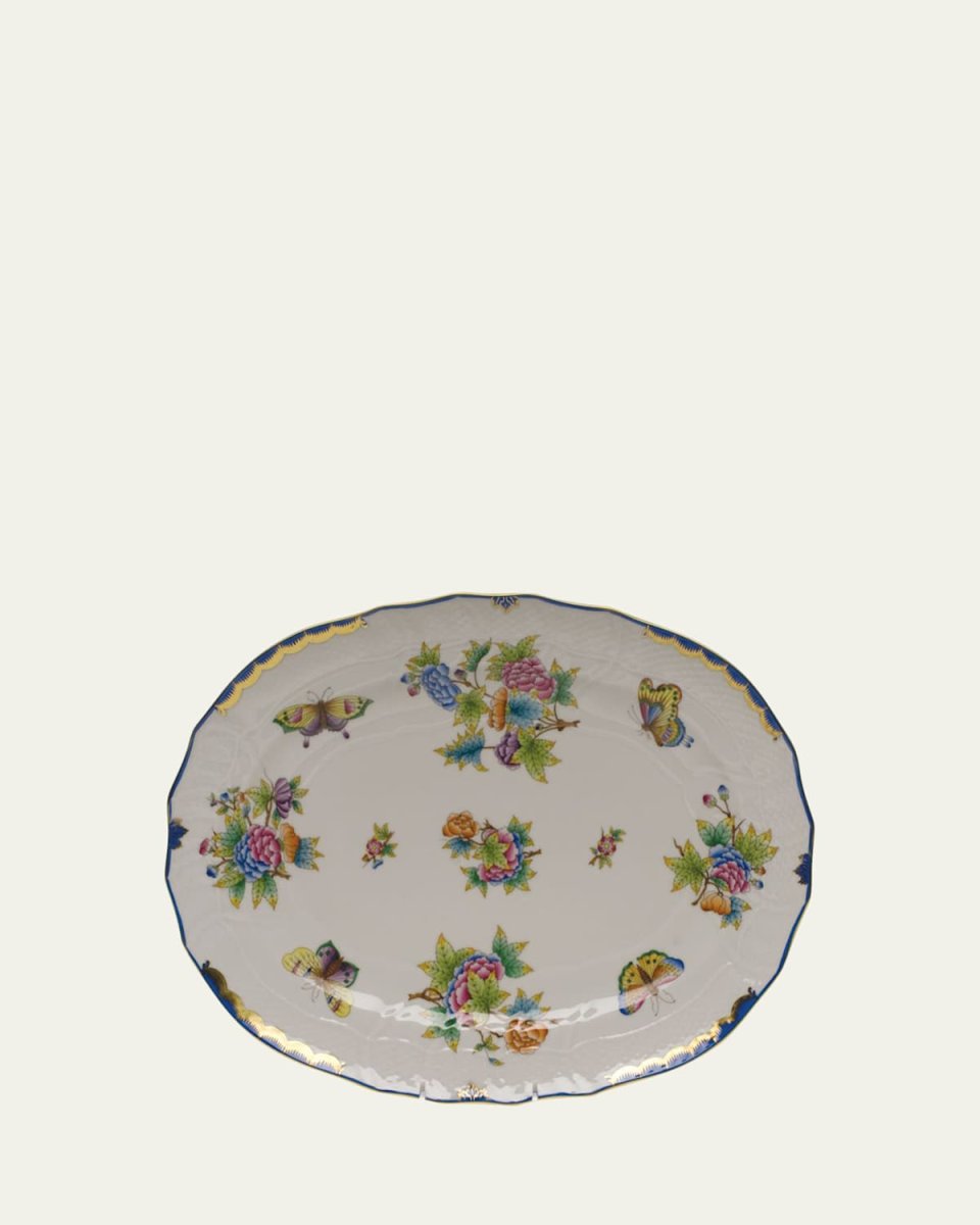 Queen Victoria Blue Platter